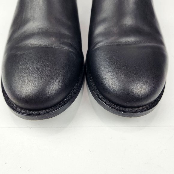 SOLD-Eileen Fisher Allen Smooth Leather Loafer Womens Size 6.5 Black Slip On - Picture 6 of 9